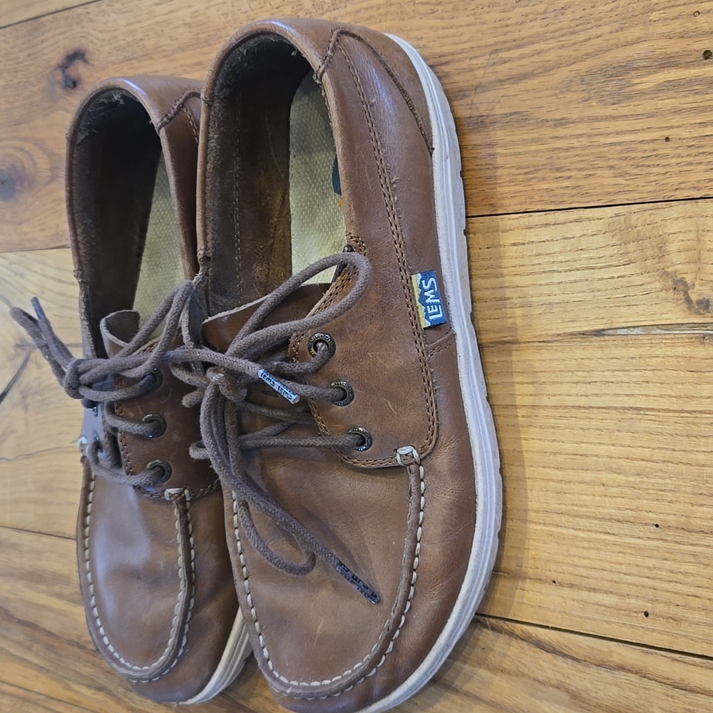 Lems Mariner Size 7.5 Mens Size 9 Womens In Walnut 100% Leather - Picture 3 of 10